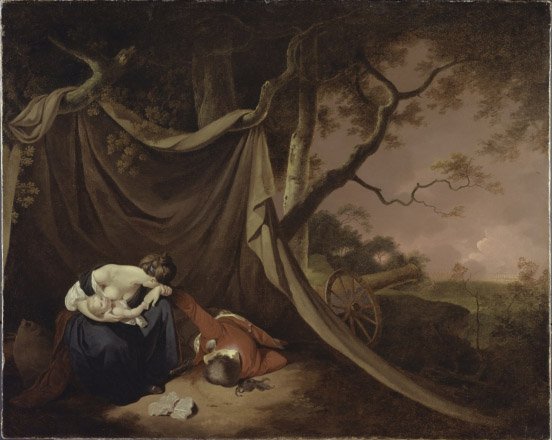 De Dode Soldaat, c.1789 door Joseph Wright of Derby