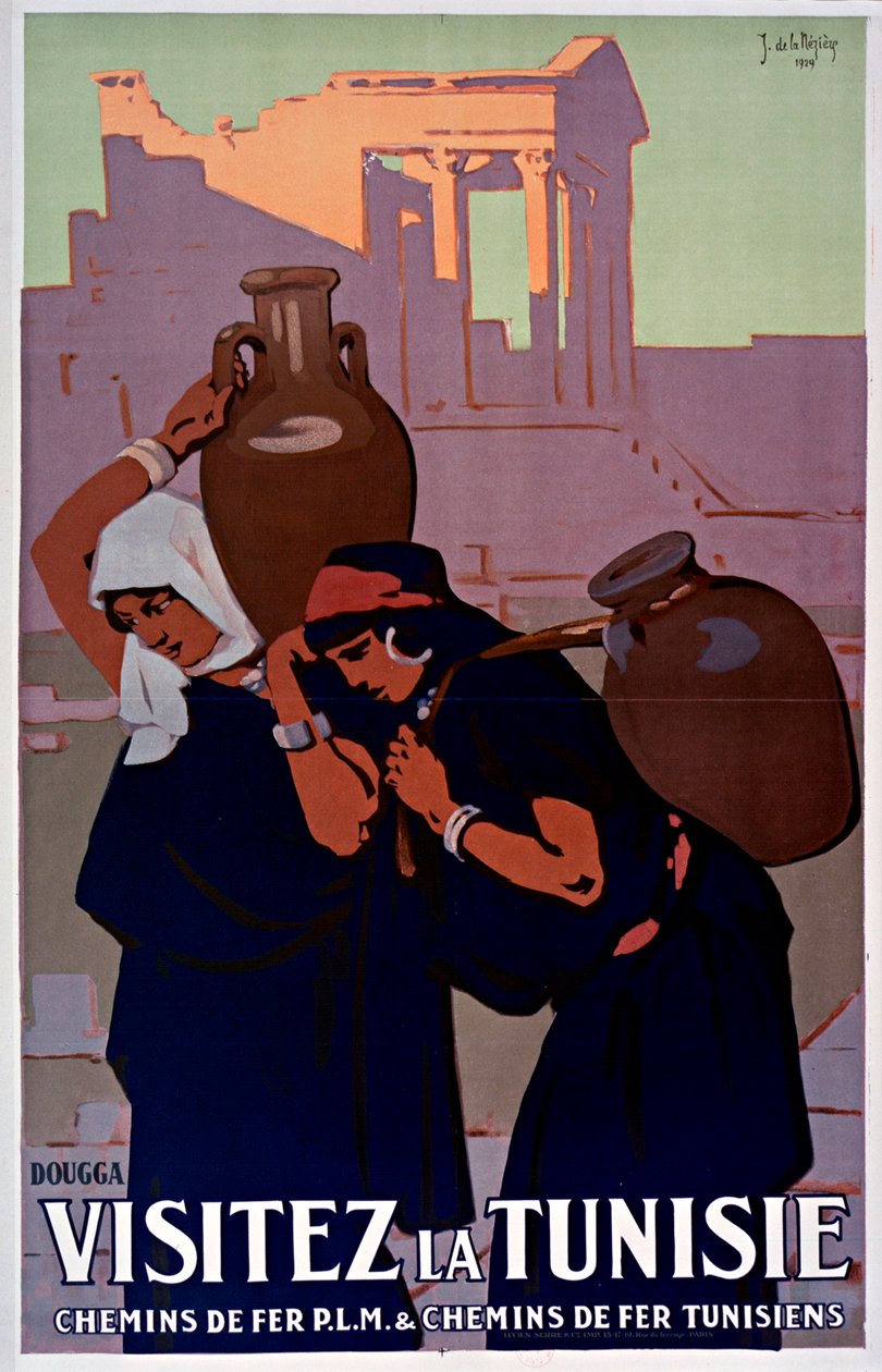 Dougga. Bezoek Tunesië, 1929 door Joseph de La Nézière