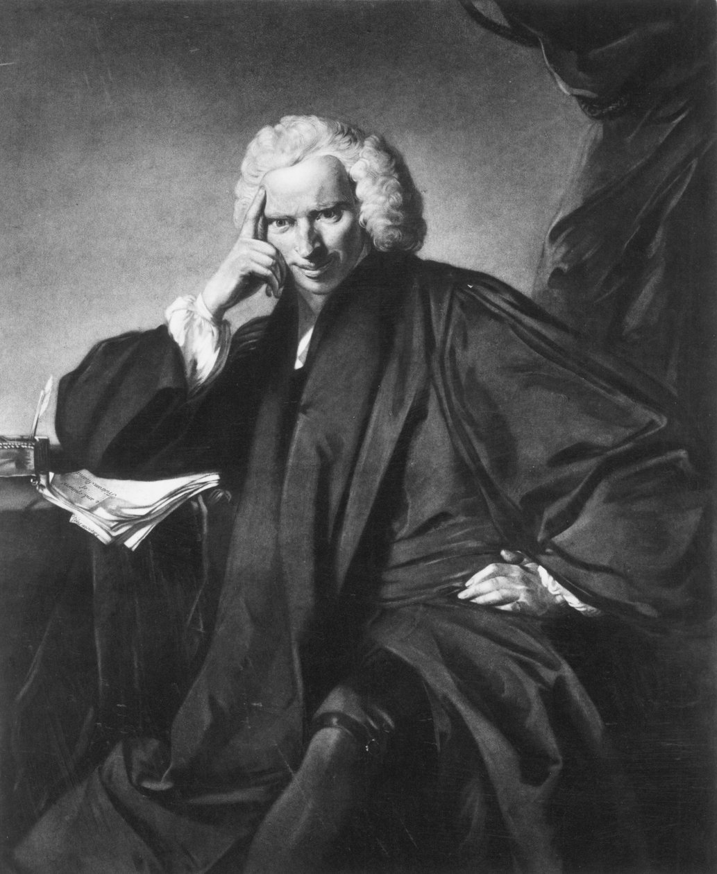 Laurence Sterne, gegraveerd door Edward Fisher door Joshua Reynolds