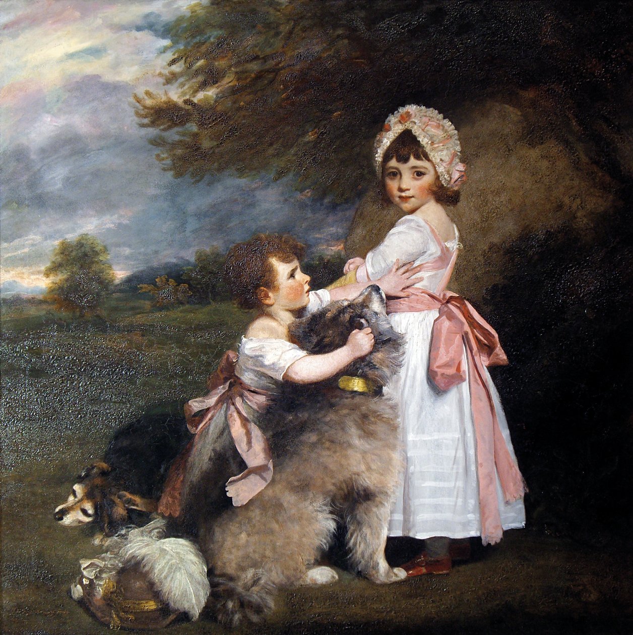 De markies van Granby en Lady Elizabeth Manners, als kinderen door Joshua Reynolds