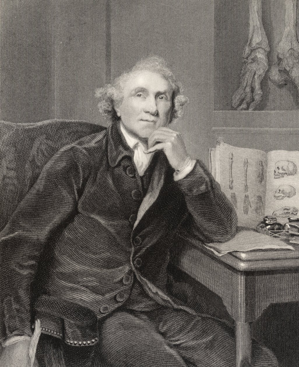 John Hunter, gegraveerd door G.H. Adcock, uit 