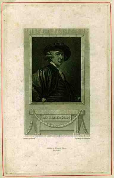 Portret van Sir Joshua Reynolds, gegraveerd door N. Schiavonetti, uitgegeven 1810 door Joshua (after) Reynolds