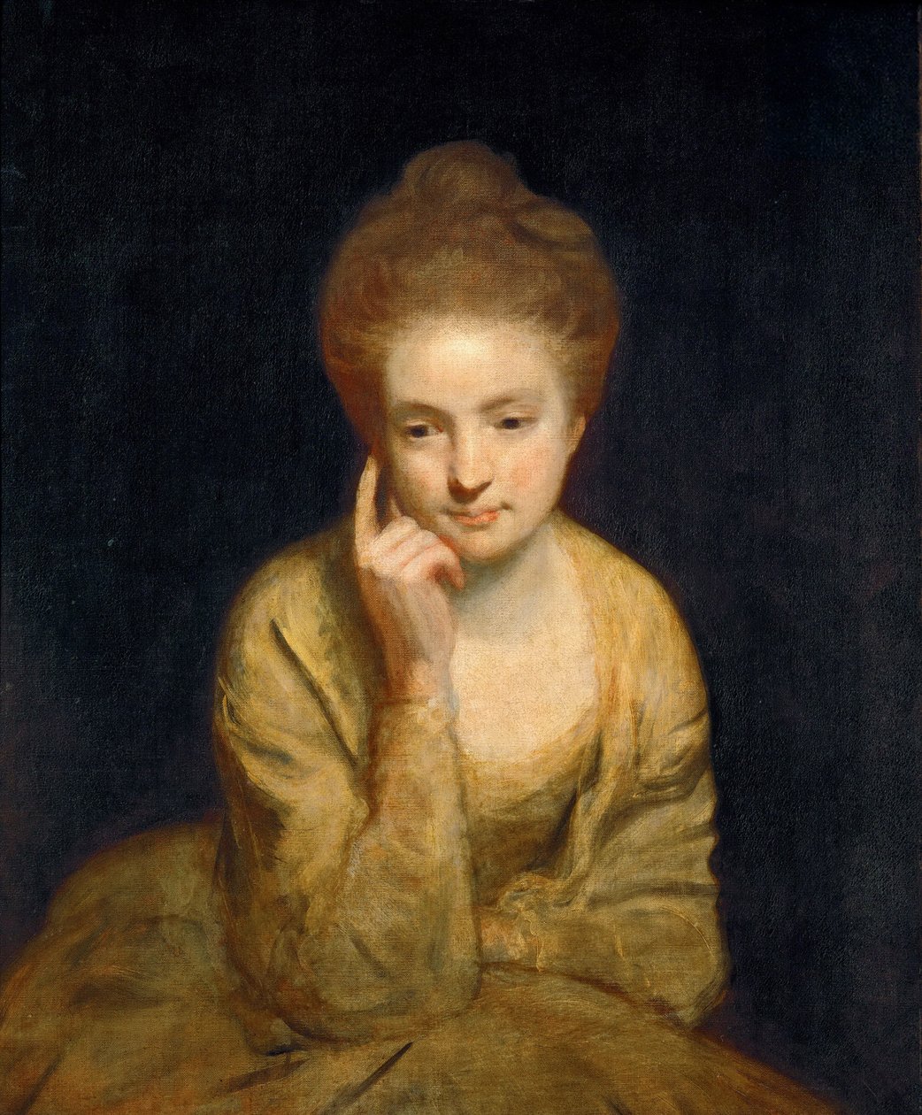 Portretstudie van een jonge dame door Joshua Reynolds