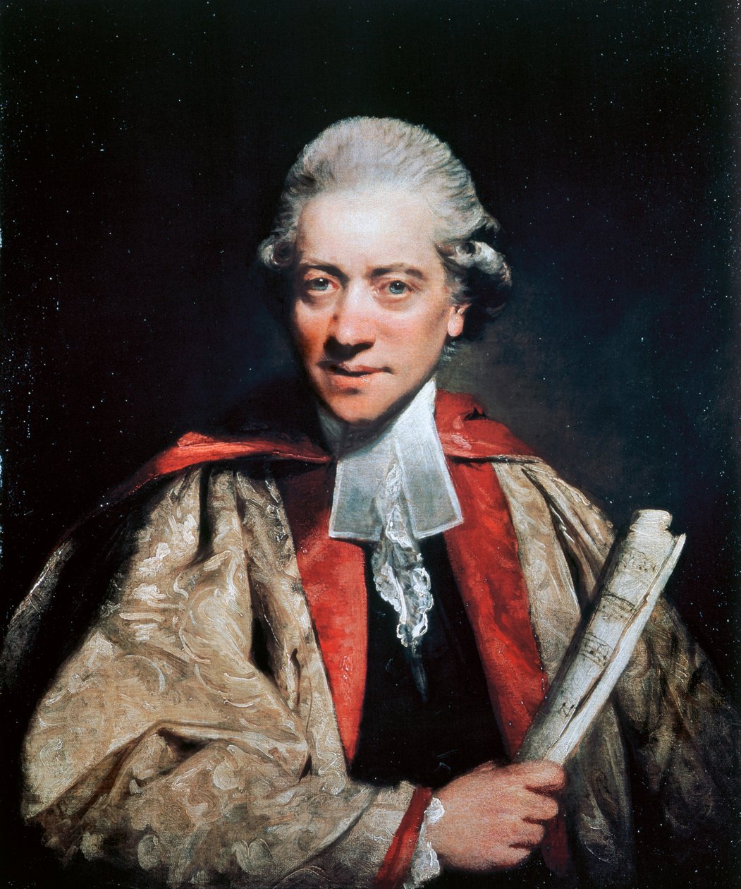 Portret van Charles Burney (1726-1814), componist, organist en muziekgeschiedkundige door Joshua Reynolds