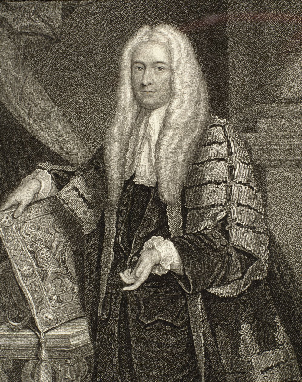 Portret van Henry Fox, 1e Baron Holland (1705-74), gegraveerd door Henry Robinson (fl.1833-51) door Joshua Reynolds