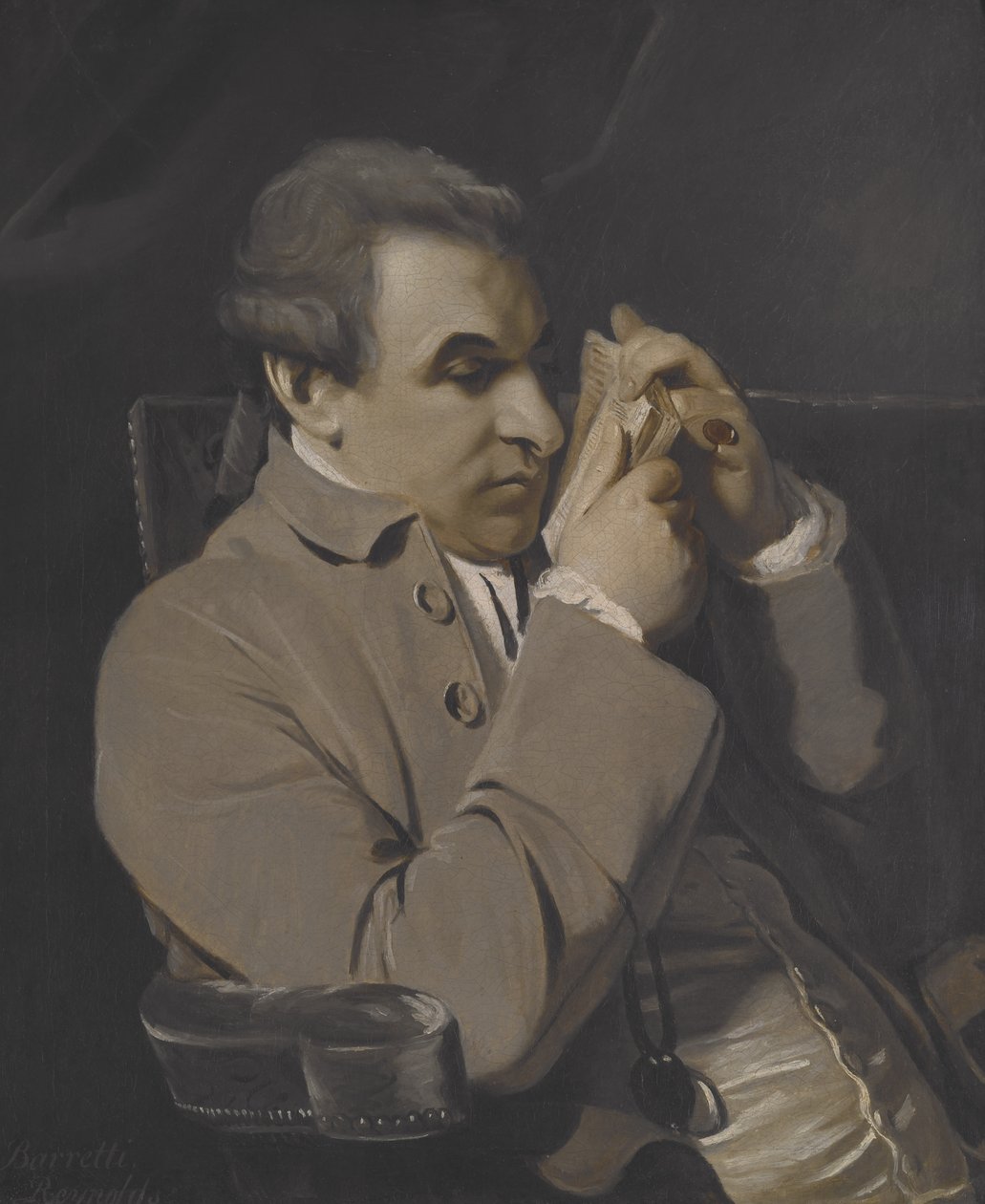Portret van Joseph Baretti, kopie door Joshua Reynolds