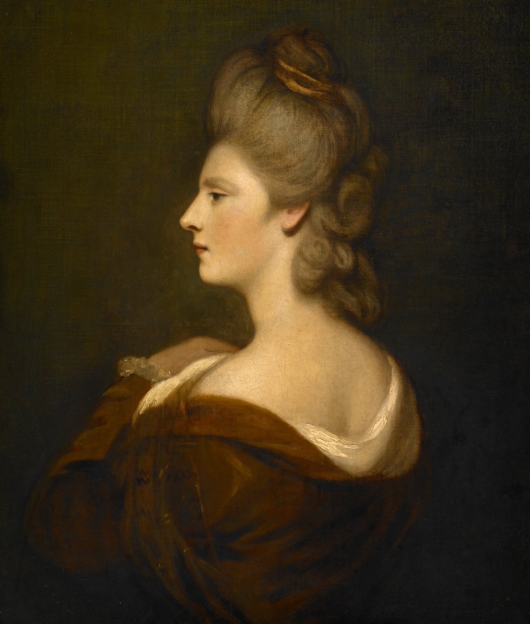 Portret van een vrouw, vermoedelijk mevrouw James Fox door Joshua Reynolds