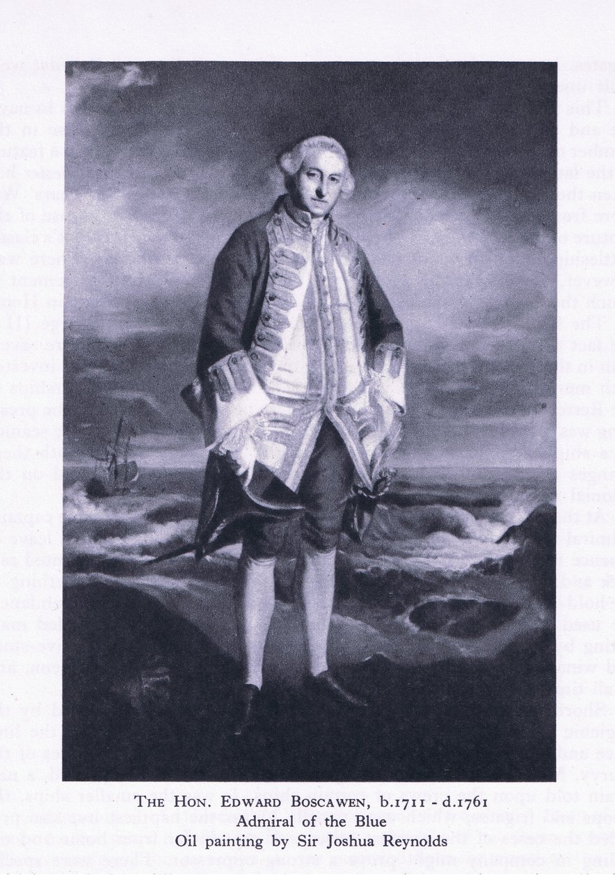 De Hon Edward Boscawen, uit British Adventure gepubliceerd door Collins, 1947 door Joshua Reynolds