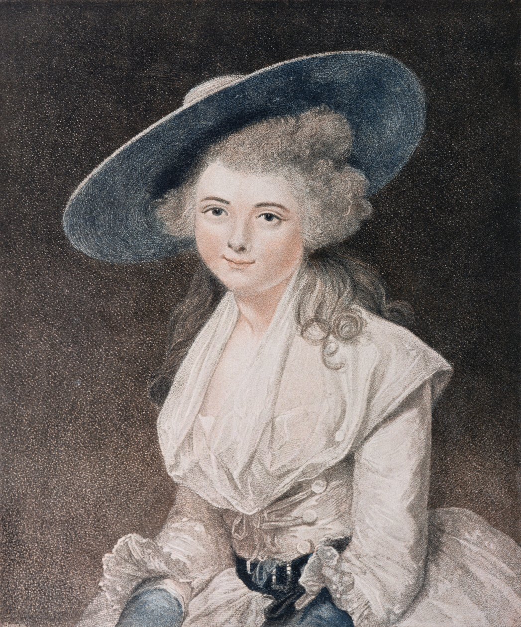 De Eerbare Miss Bingham (overleden 1831) gegraveerd door Francesco Bartolozzi (1727-1815) gepubliceerd door E. M. Diemar, 1786 door Joshua Reynolds