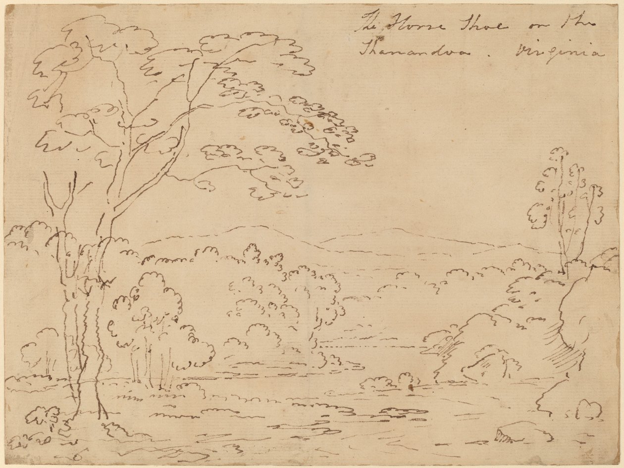 De Hoefijzer aan de Shenandoah, Virginia door Joshua Shaw