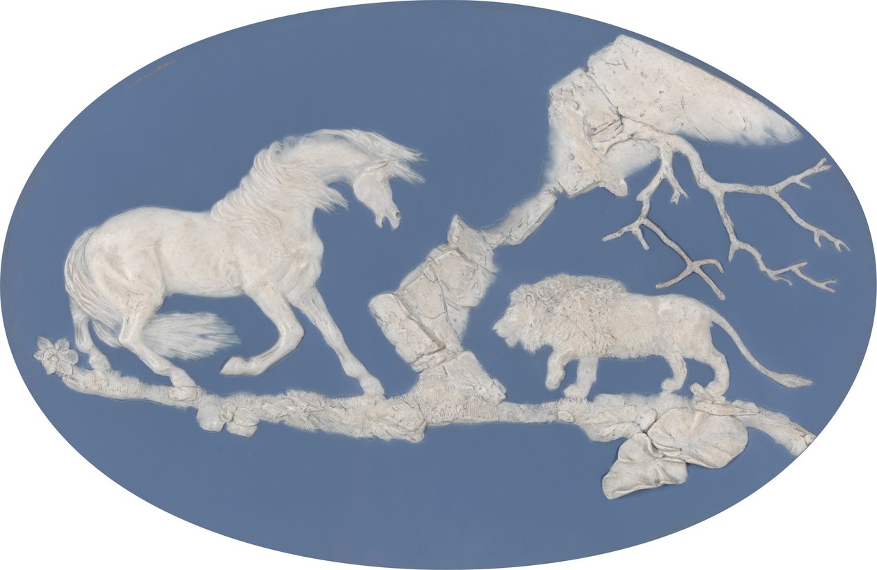 Paard geschrokken door een leeuw (Episode A) door Josiah Wedgwood