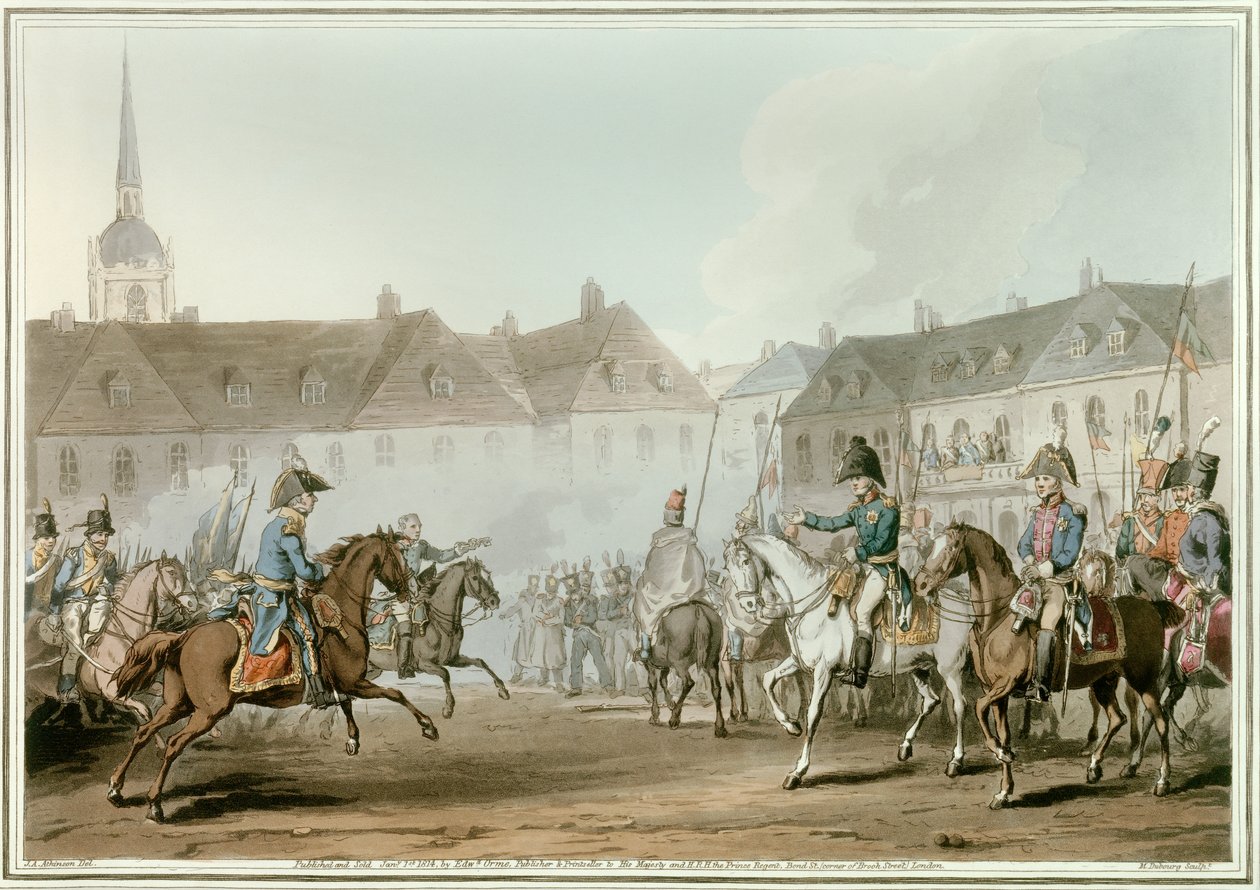 De geallieerde vorsten na de Slag bij Leipzig door Josse Photo