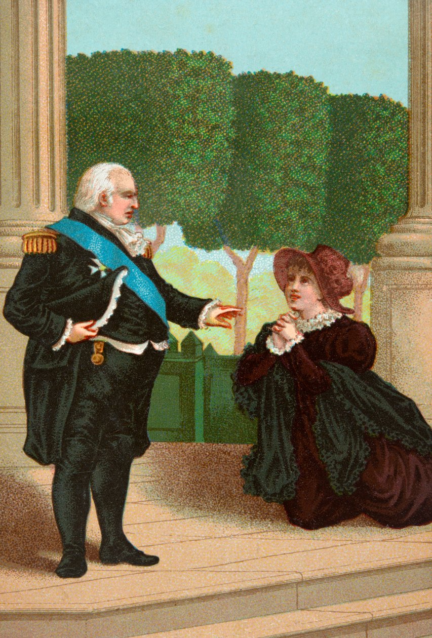 Mevrouw Labedoyere smeekt om clementie van de koning door Josse Photo