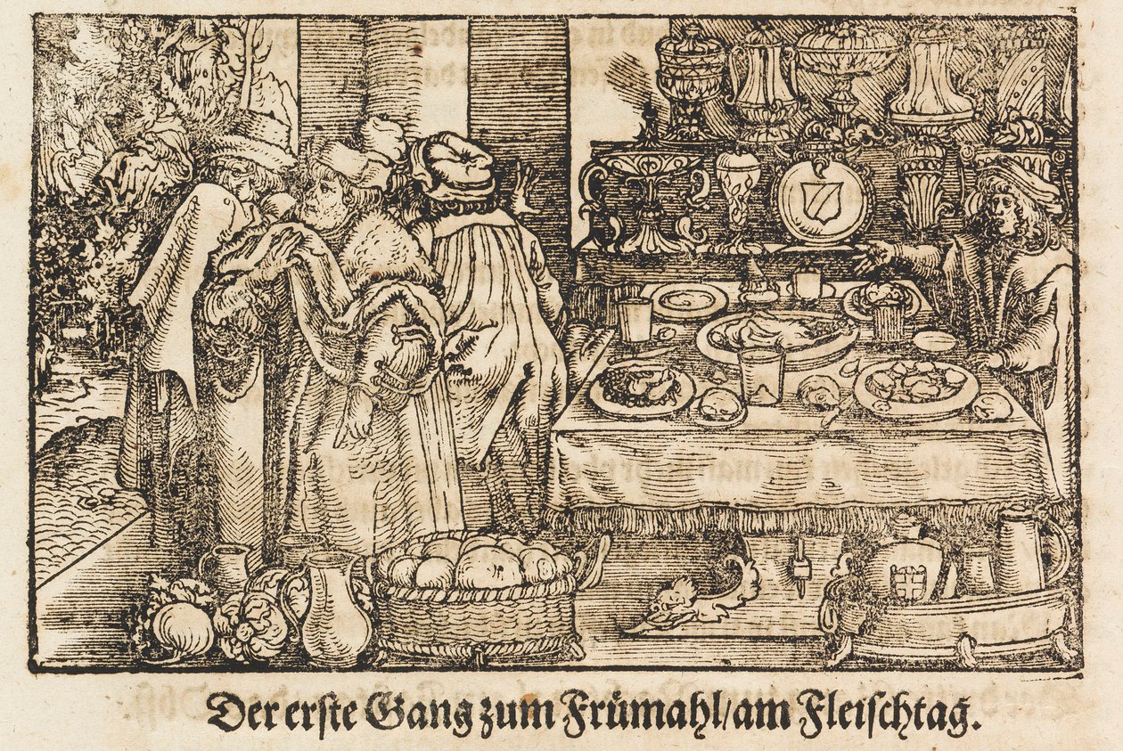 Een Nieuw Kookboek door Marx Rumpolt. Het eerste geïllustreerde Duitse kookboek, 1604 door Jost Amman