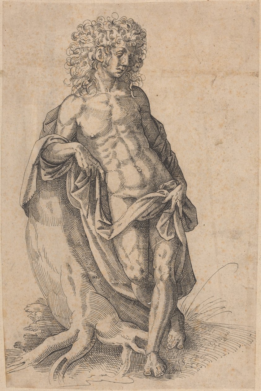 Apollo, ca. 1580 (pen en inkt) door Jost Amman