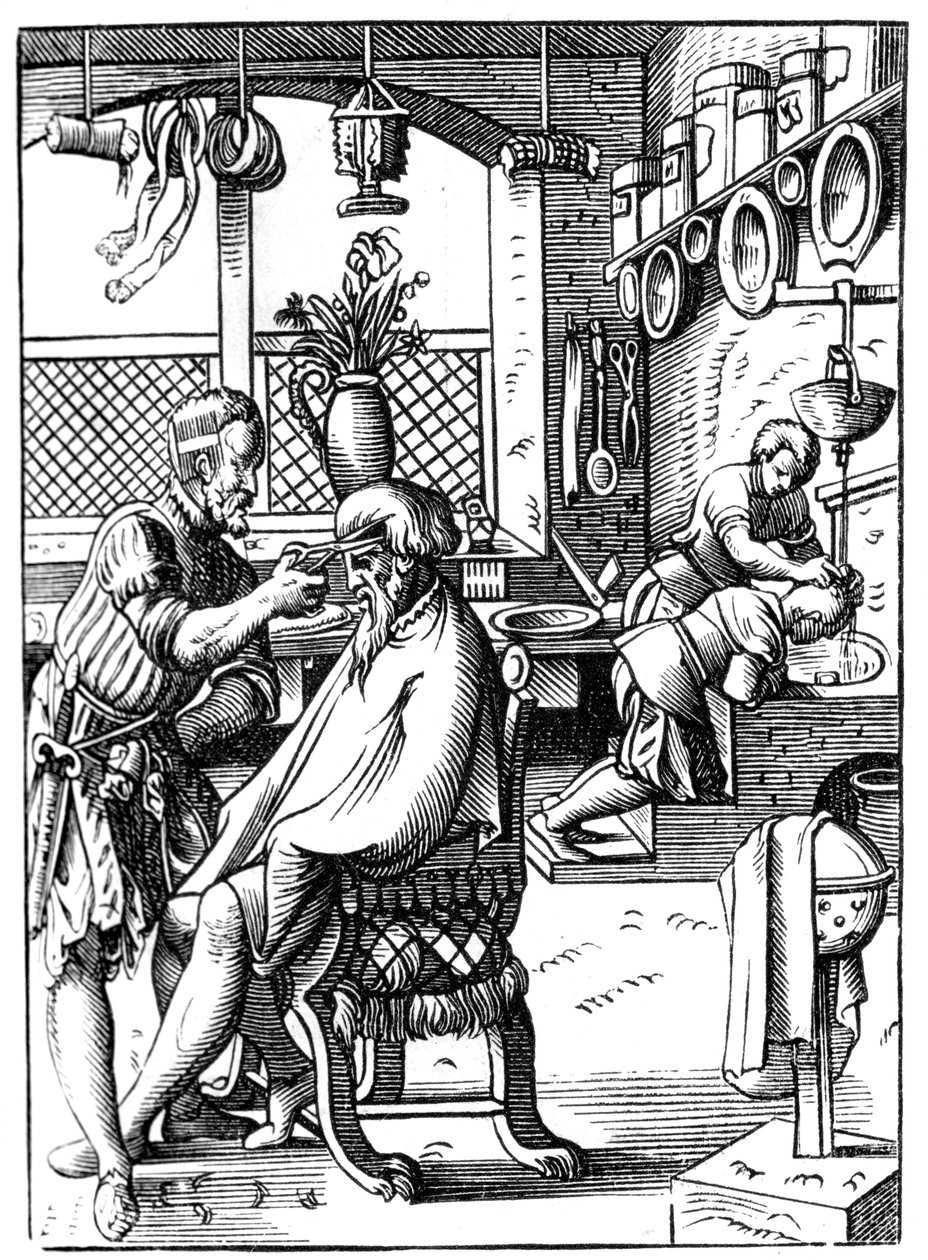 Barbier, 16e eeuw, 1849 door Jost Amman