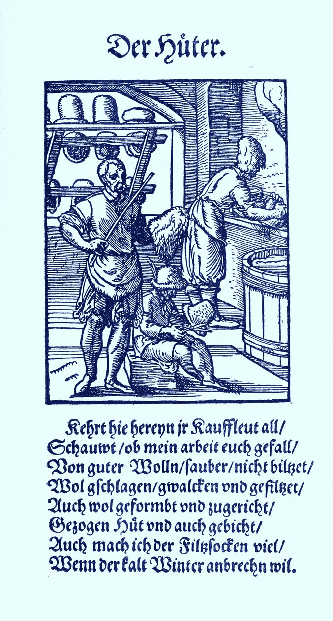 Hoedenmaker door Jost Amman