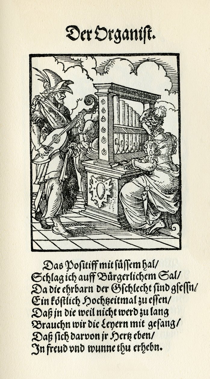 Organist door Jost Amman