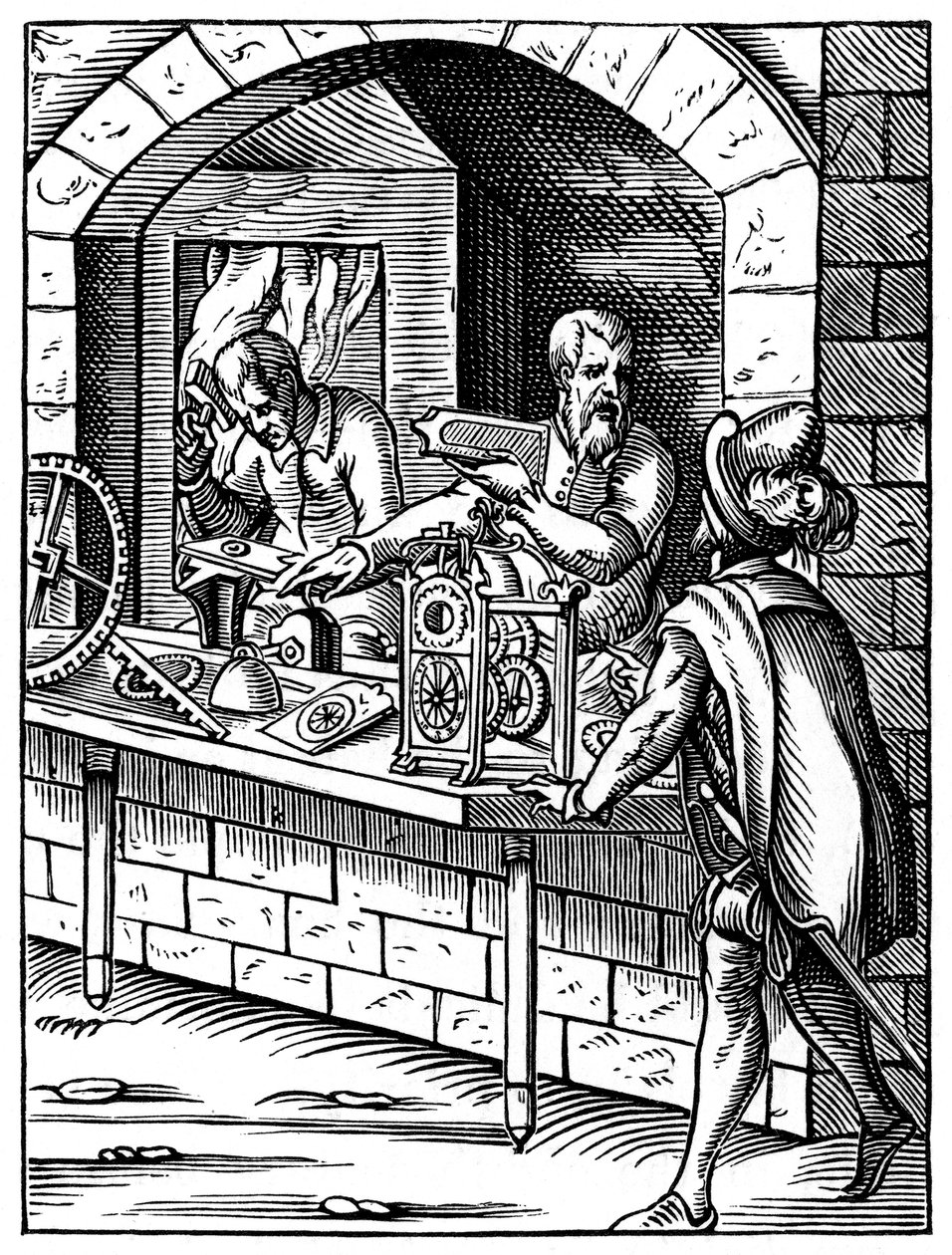De klokkenmaker, 16e eeuw, 1870 door Jost Amman