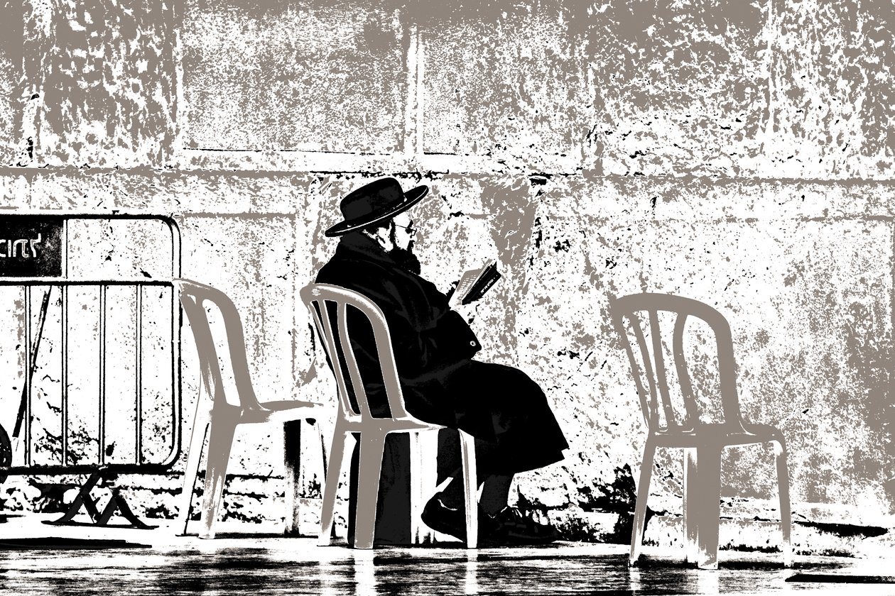Morning Prayer, uit de serie Tuesday at the Wailing Wall, 2016 (foto) door Joy Lions