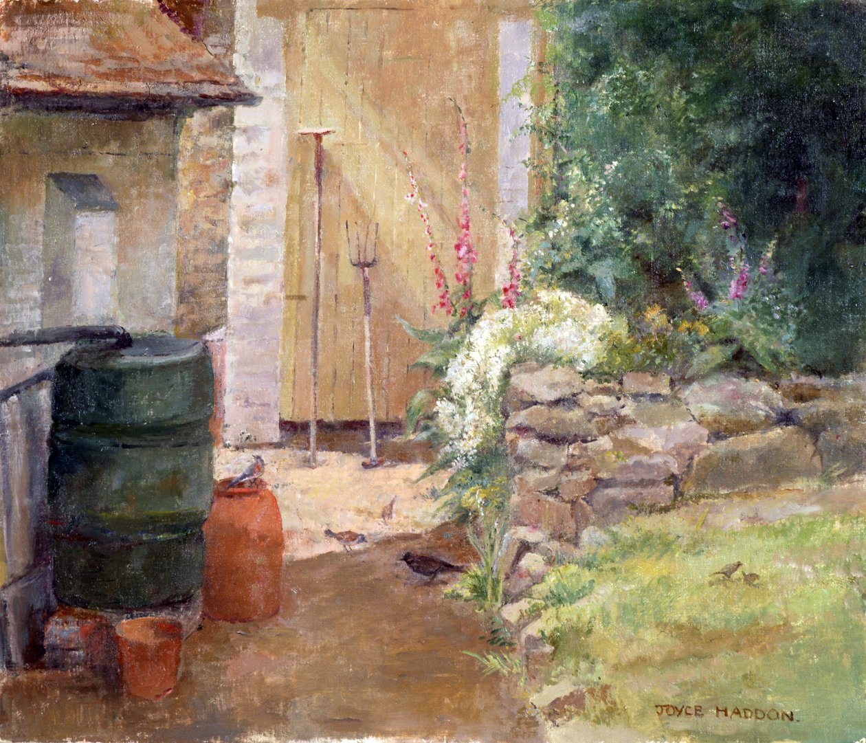Tuinlandschap (schilderij) door Joyce Haddon