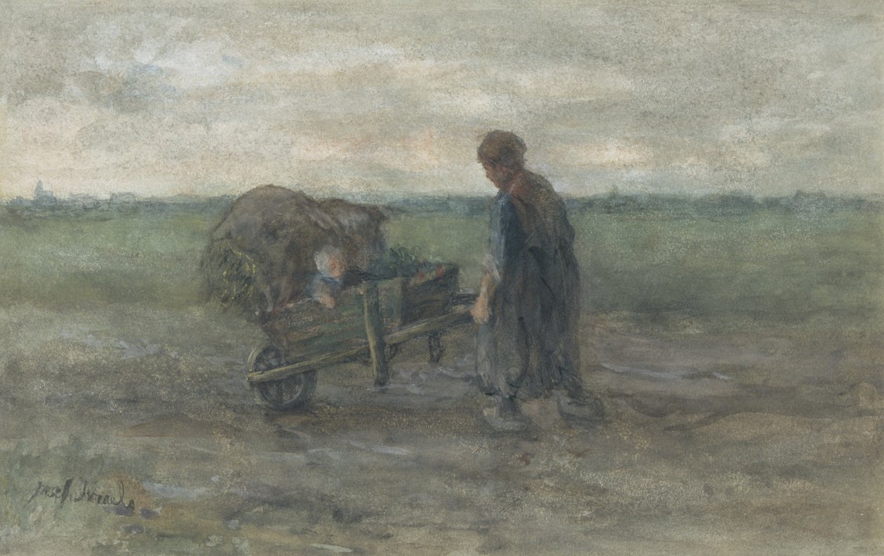Terugkeer van de velden door Jozef (1824-1911) Israels