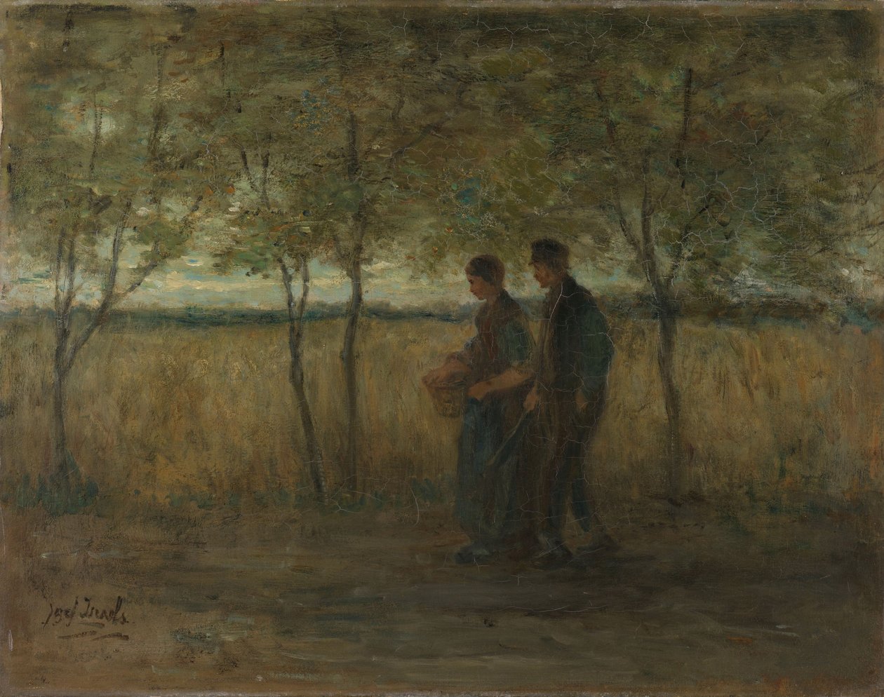 Huiswaarts gekeerd door Jozef (1824-1911) Israels