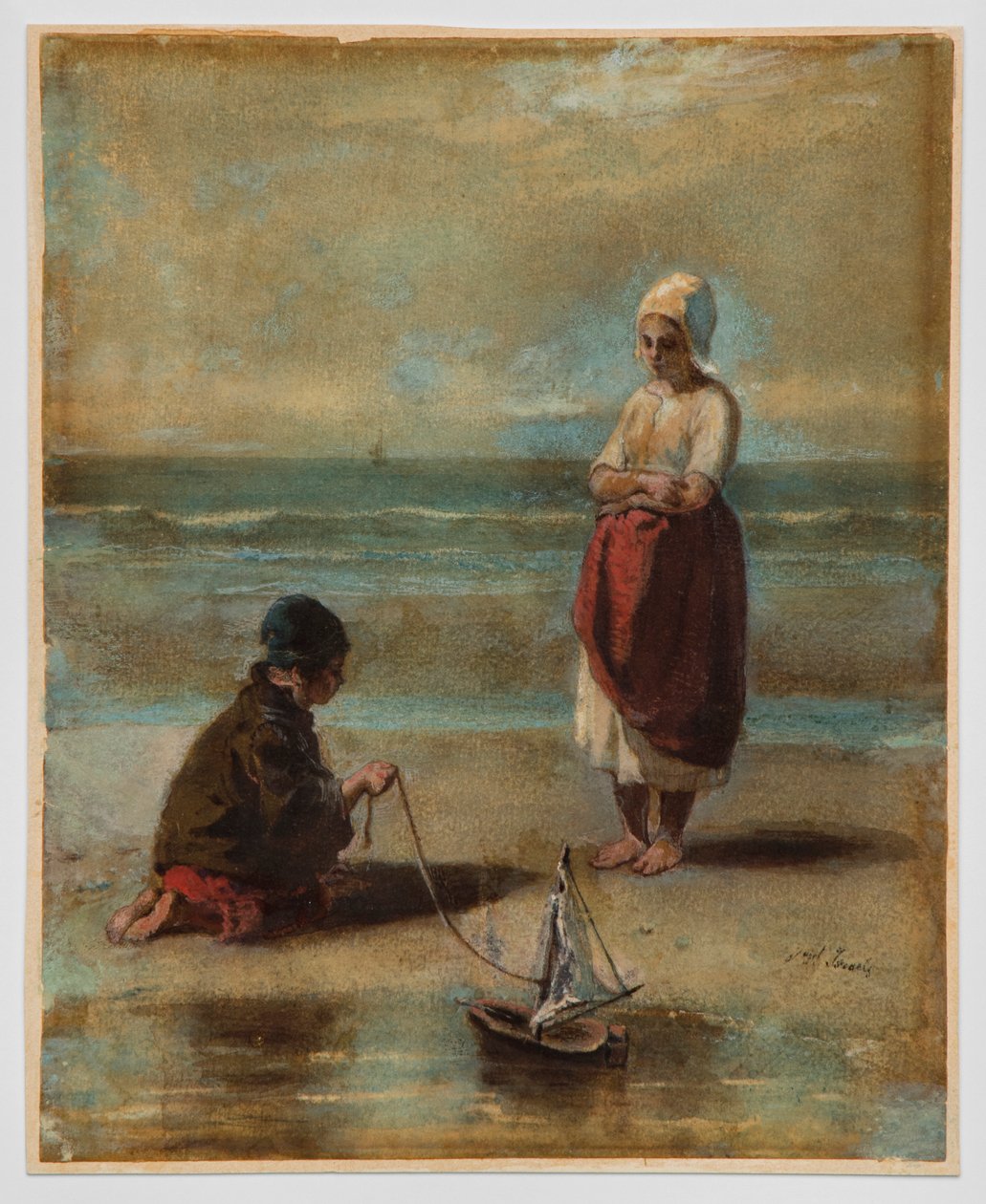 Kinderen aan de zeekust door Jozef Israëls