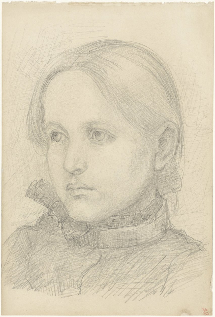 Portret van een meisje door Jozef Israëls