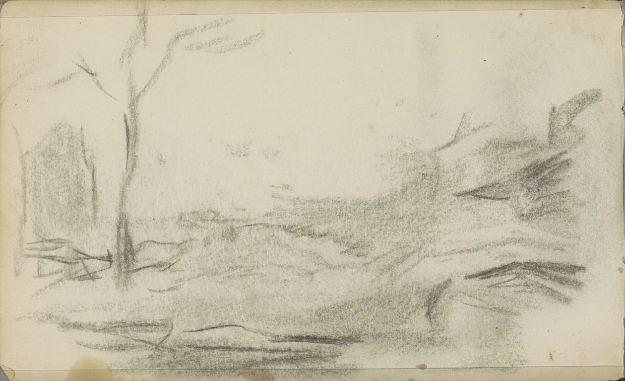 Landschap met een boom door Jozef Israëls