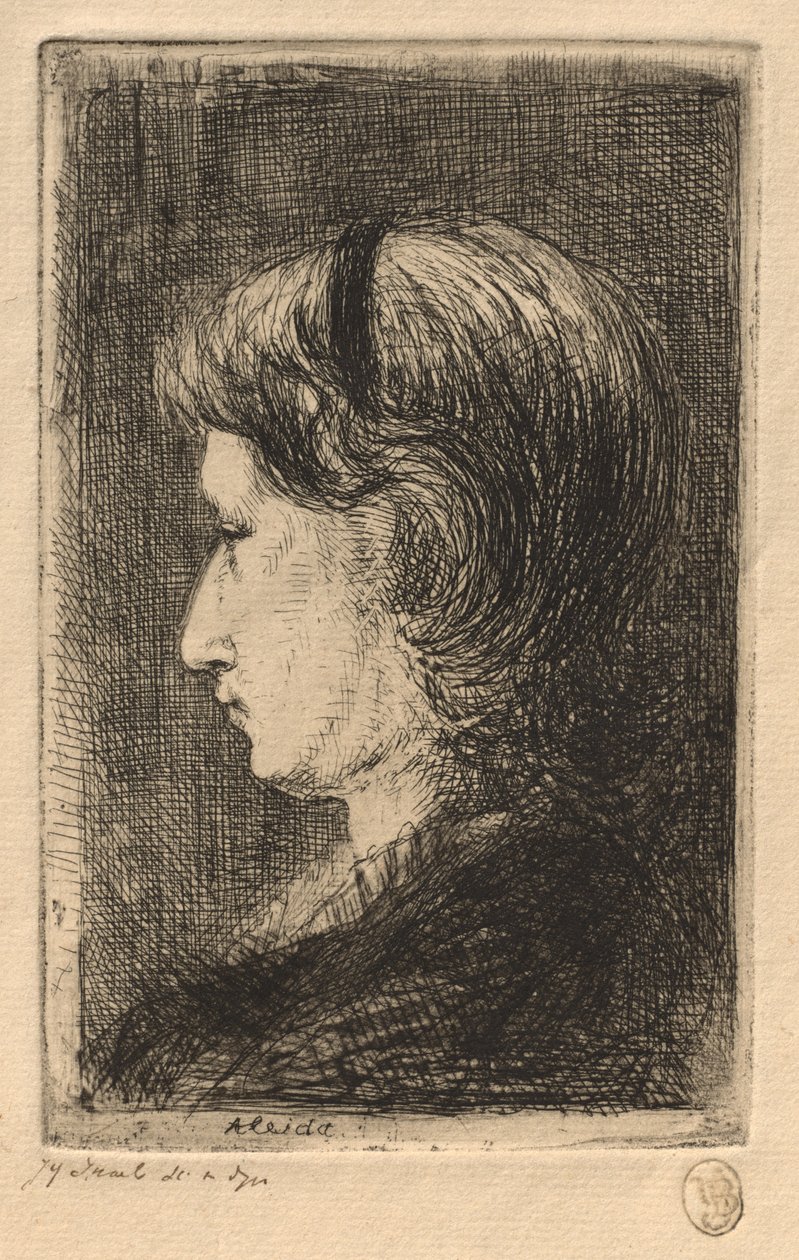 Portret van mevrouw Israëls, 1875 door Jozef Israëls