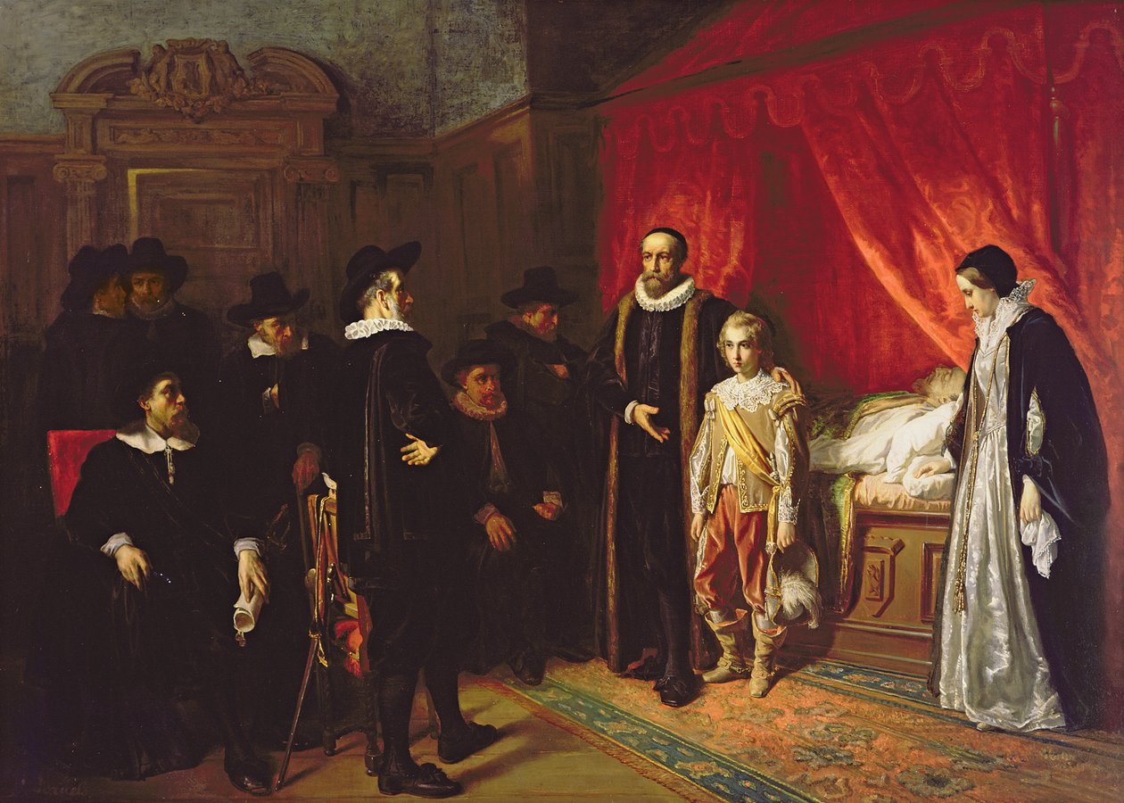 De dood van Willem de Zwijger (1533-1584) stadhouder van Nederland door Jozef Israëls