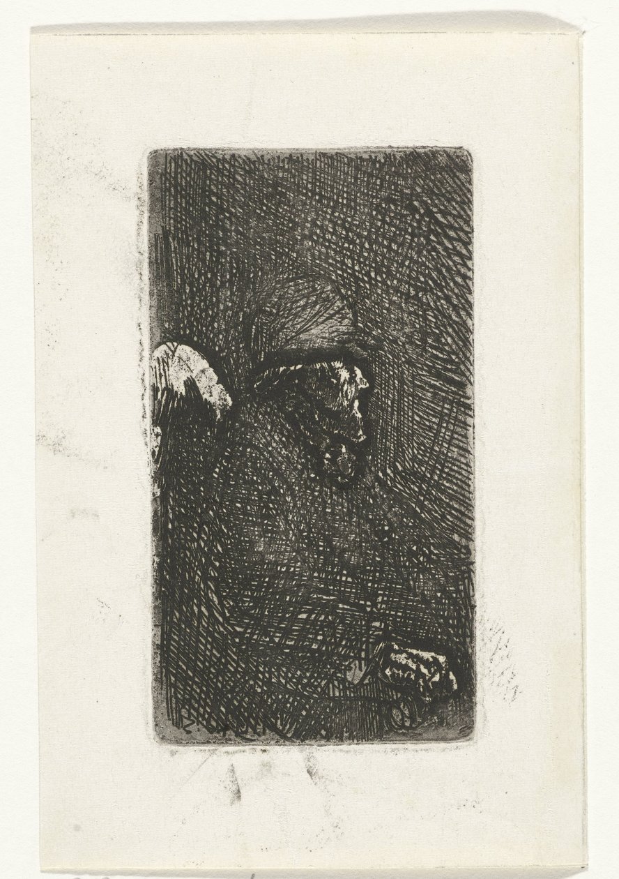 Zittende oude man door Jozef Israëls