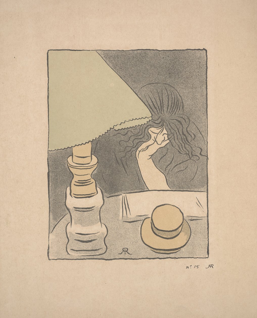 Lezer met een lamp door József Rippl Rónai