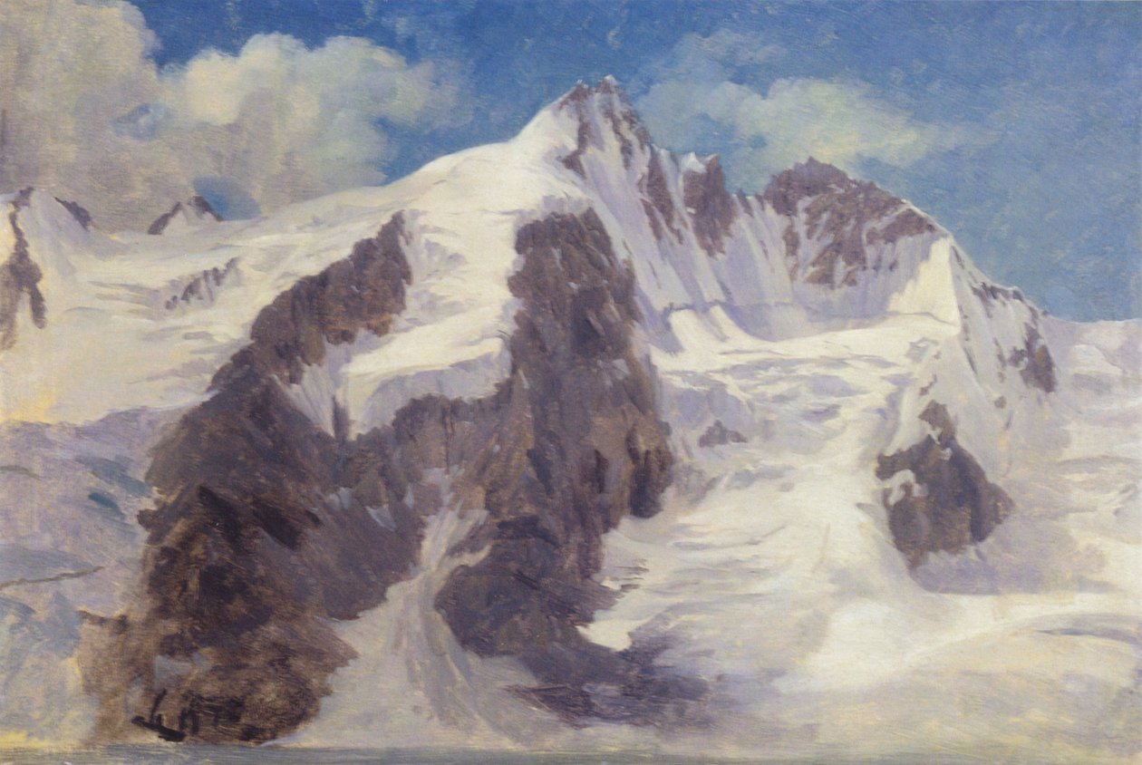 Besneeuwde bergtoppen. door Jørgen Sonne