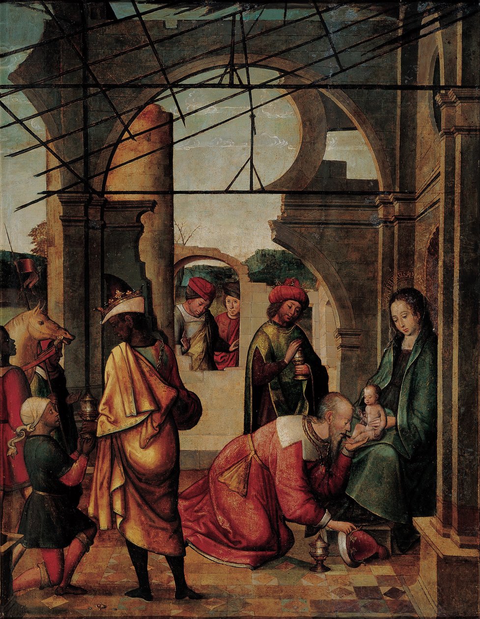 De Aanbidding der Wijzen door Juan de Borgoña