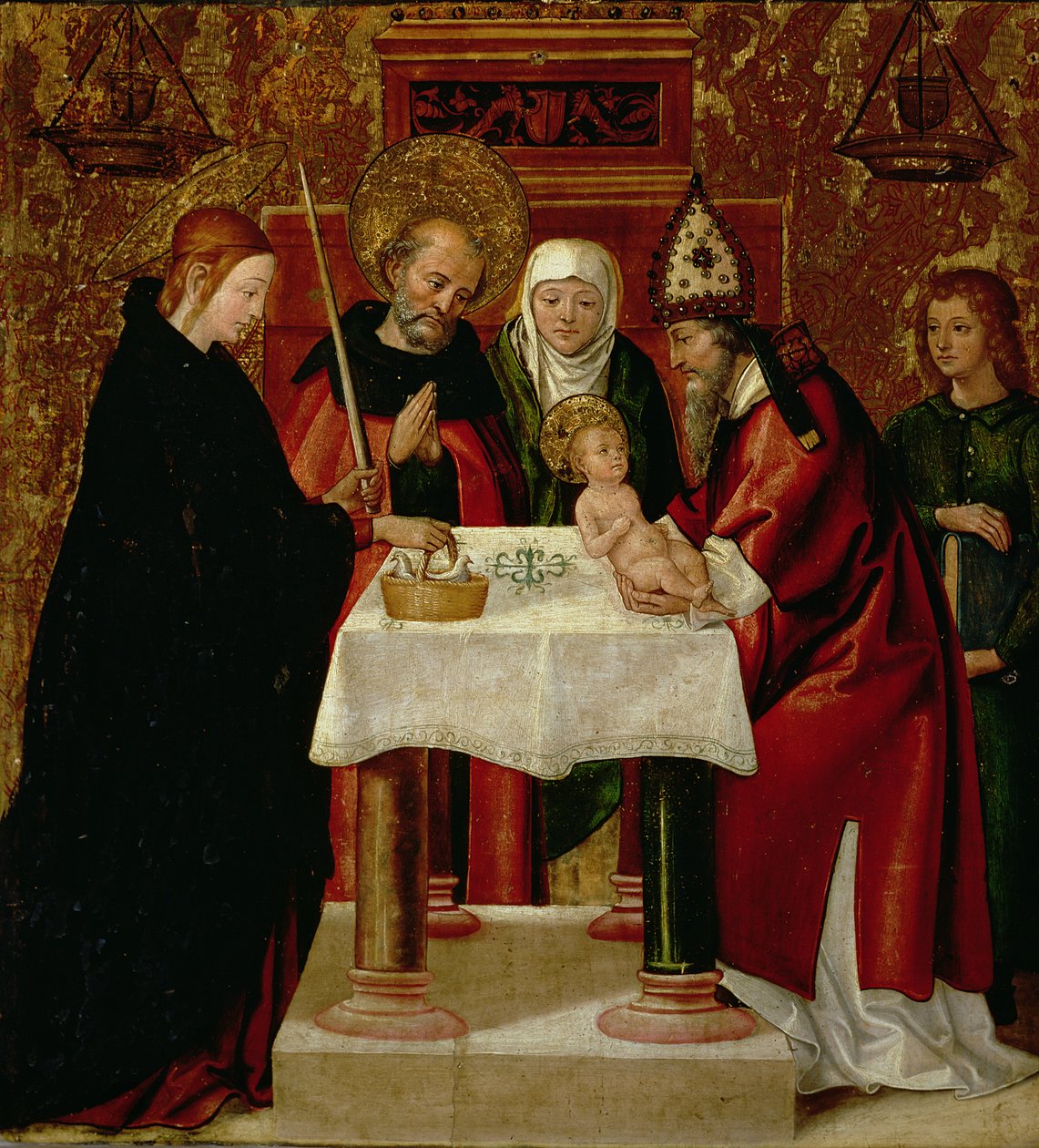 De besnijdenis en de presentatie in de tempel, ca. 1535 door Juan de Borgoña