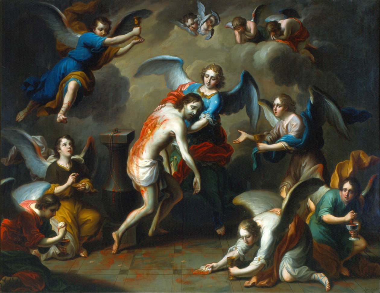Christus Getroost door de Engelen door Juan Patricio Morlete Ruiz