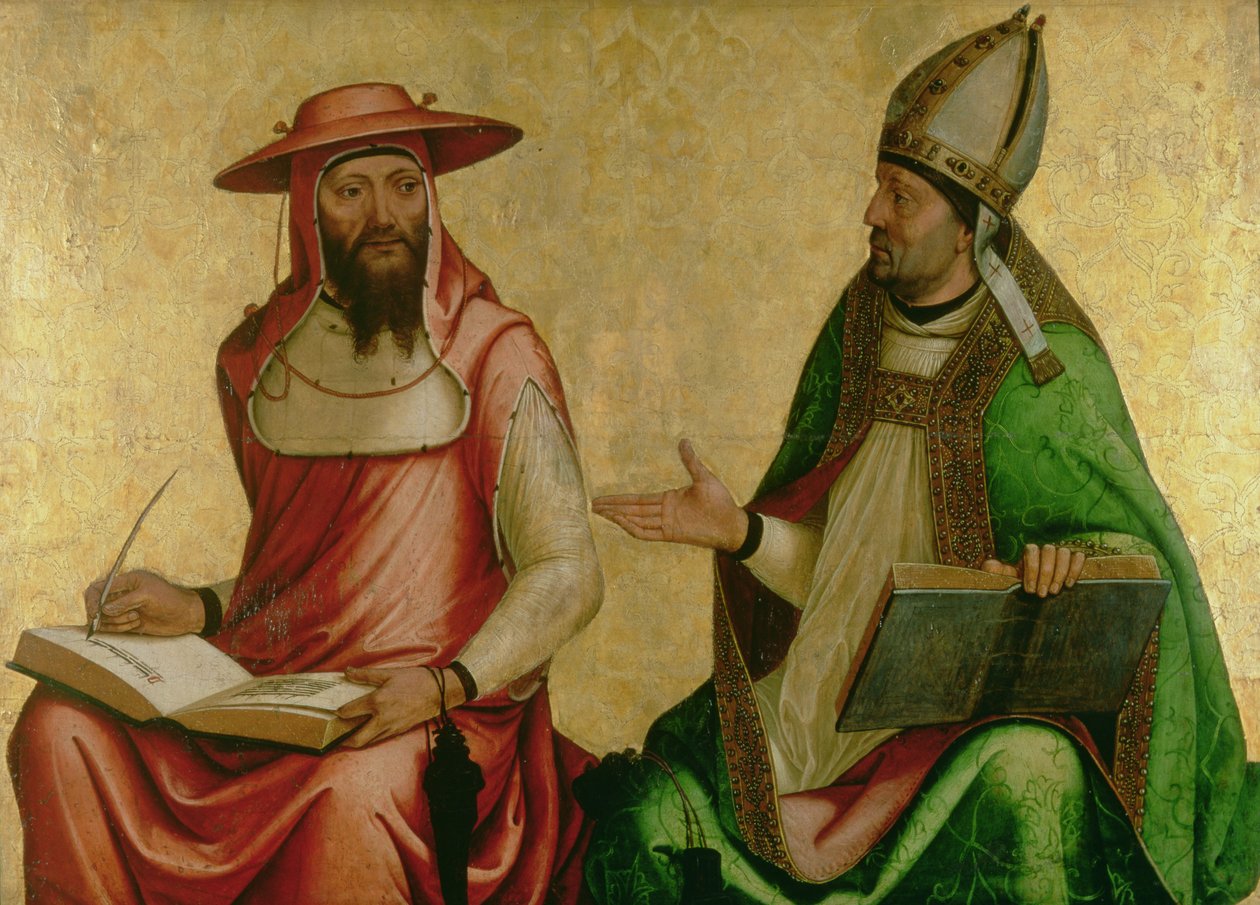 St. Jerome en St. Ambrose, c.1510 door Juan de Borgoña