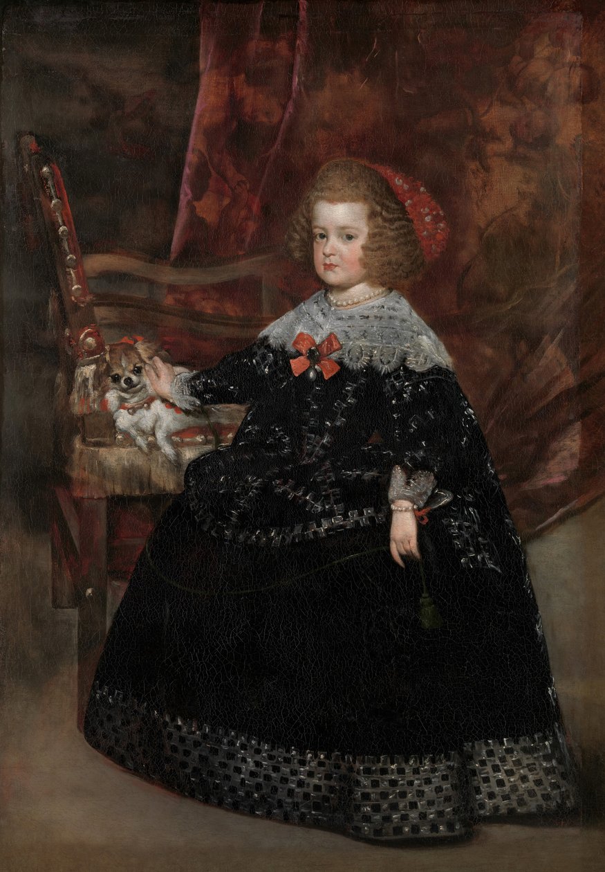 Maria Teresa 1638-1683, Infanta van Spanje, ca. 1645 door Juan Battista Martinez del Mazo