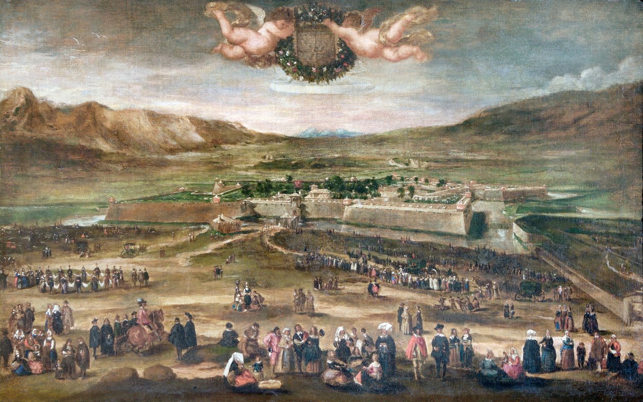 De Intocht van Filips IV in Pamplona, na 1646 door Juan Bautista Martinez Del Mazo
