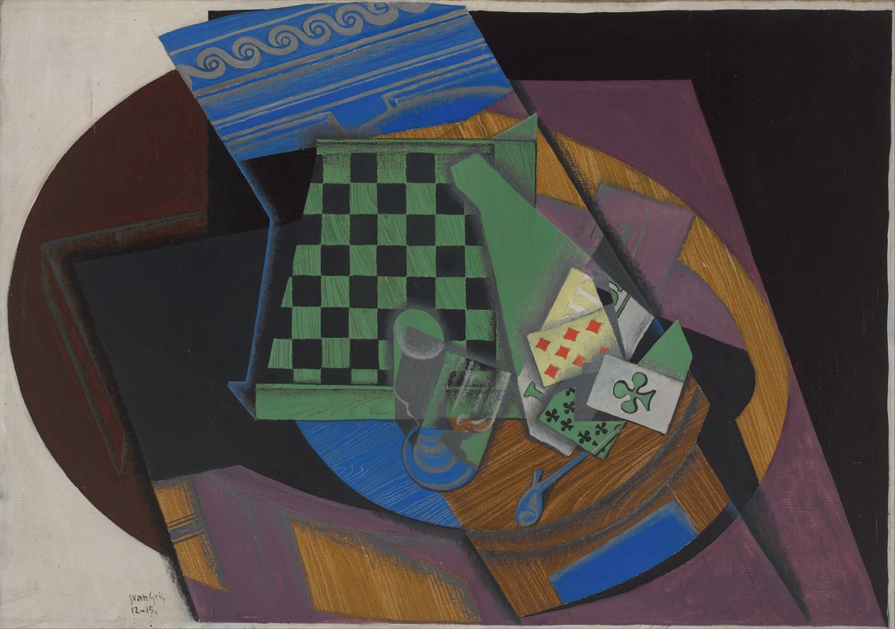 Damier et cartes à jouer door Juan Gris