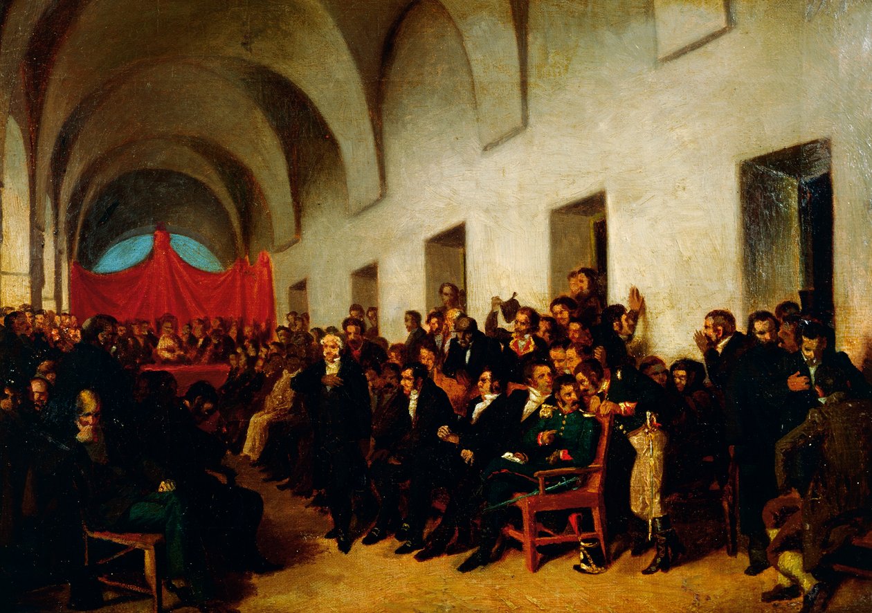Cabildo in zitting, 22 mei door Juan Manuel Blanes