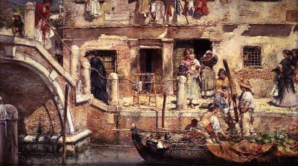 Op een Venetiaans Kanaal door Juan Pablo Salinas Tervel