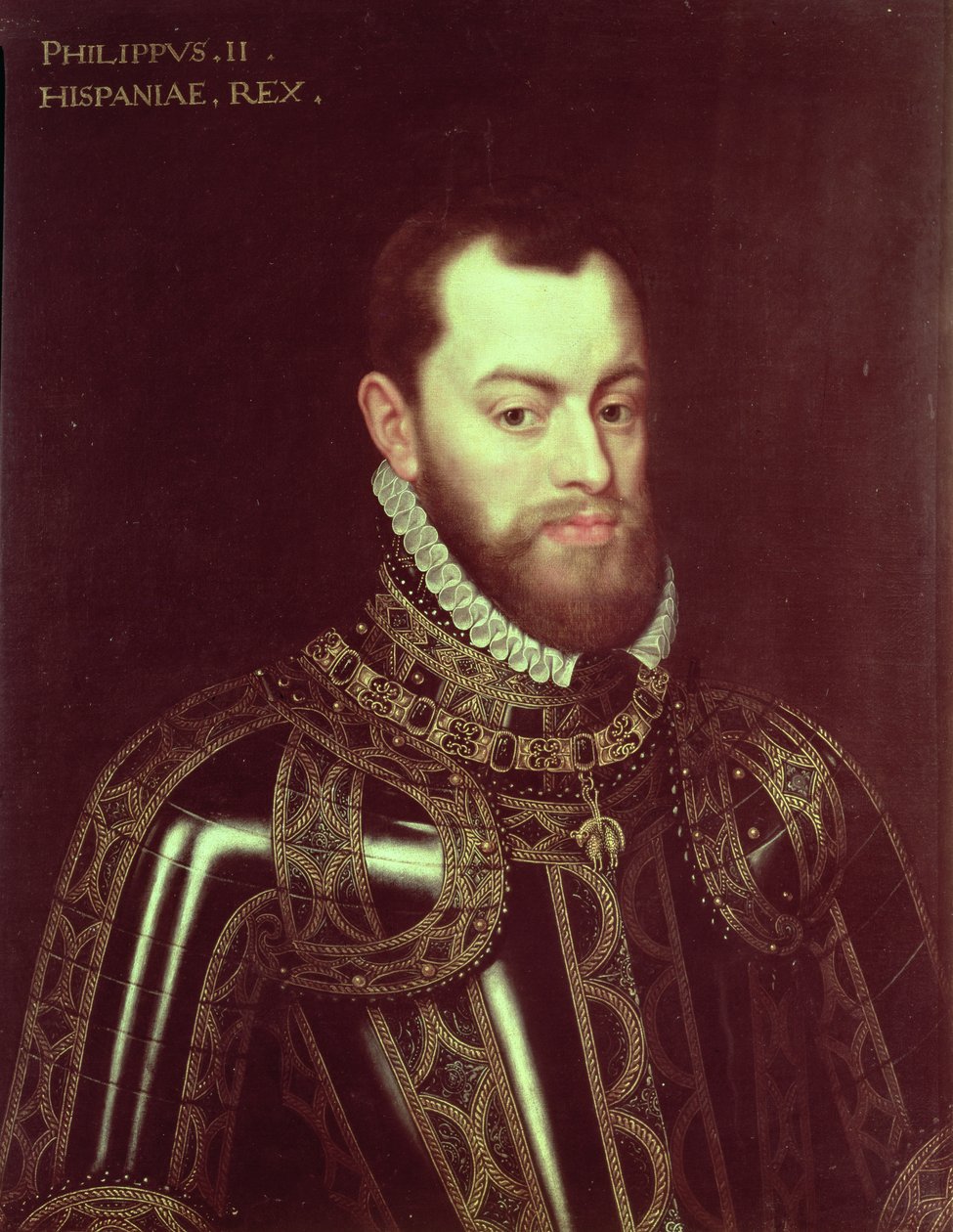 Portret van koning Filips II van Spanje door Juan Pantoja de la Cruz
