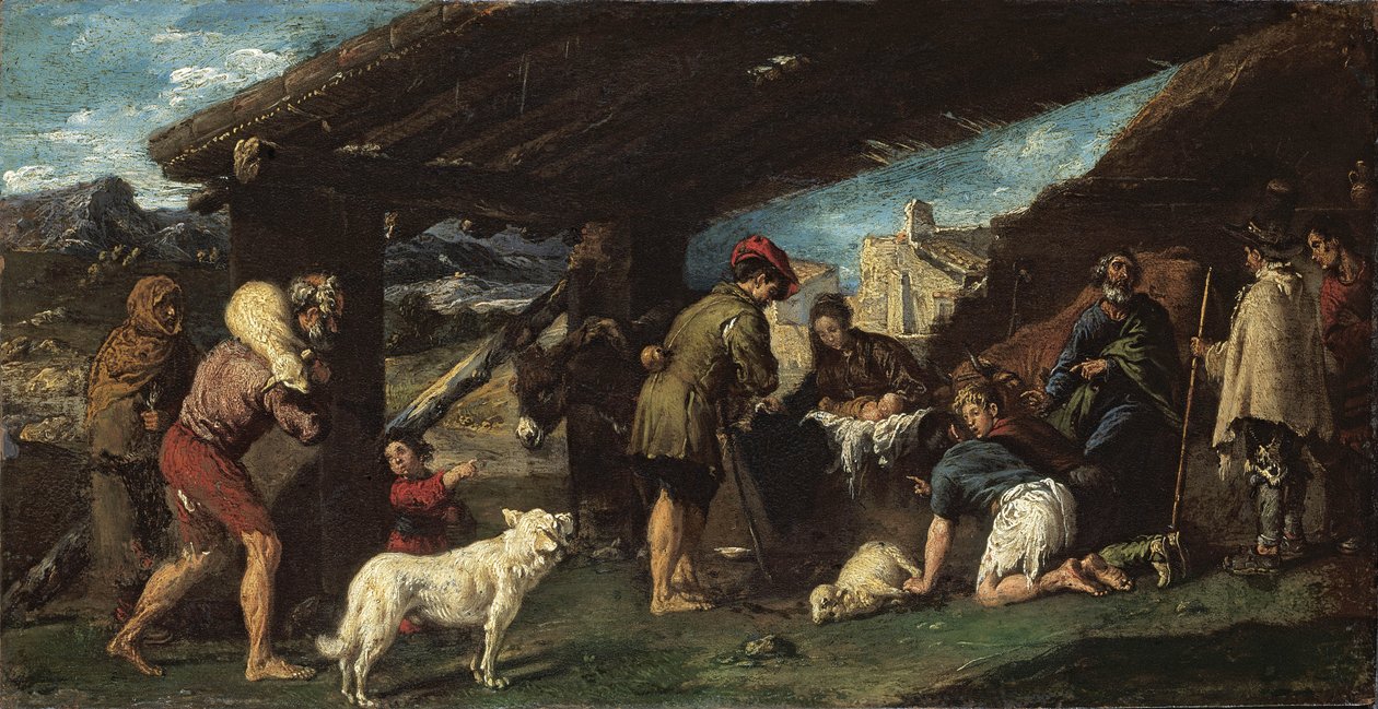 De aanbidding van de herders door Juan Ribalta