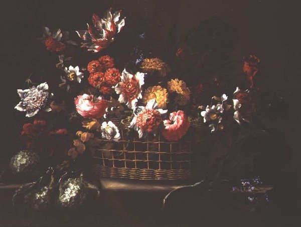 Bloemenmand, 1665 door Juan de Arellano