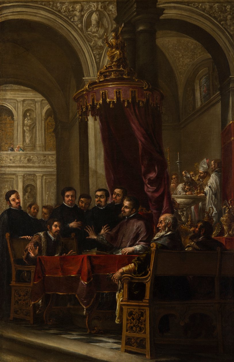 De Bekering en Doop van St. Augustinus door St. Ambrosius door Juan de Valdes Leal