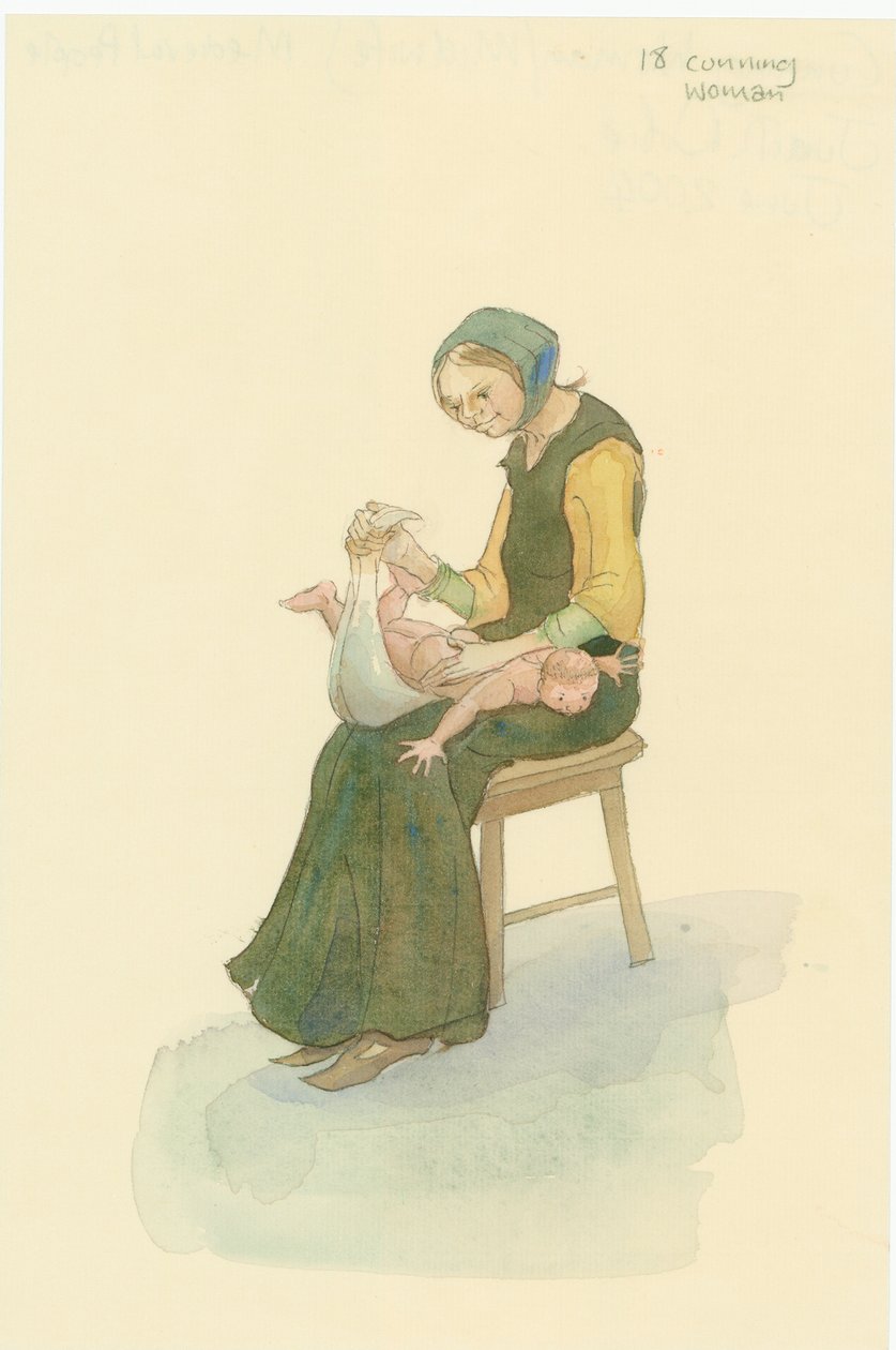 Een middeleeuwse sluwe vrouw, ook bekend als een wijze vrouw, 2004 door Judith Dobie