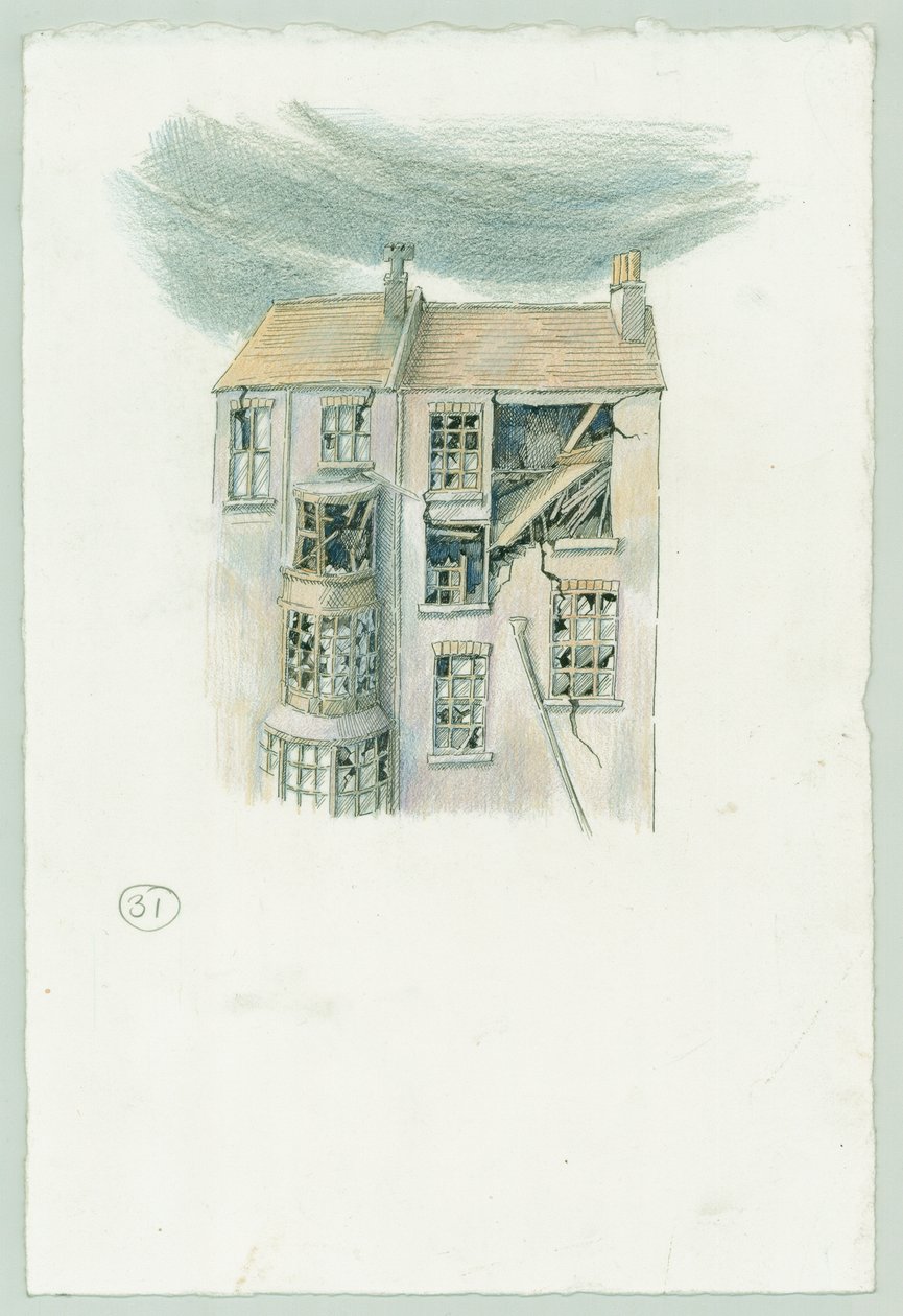 Duitse marinebombardement van Scarborough, North Yorkshire, 1914 2014 door Judith Dobie